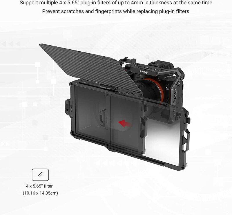 SmallRig Mini Matte Box สำหรับ Mirrorless กล้อง DSLR 52มม./55มม./58มม./62มม./67มม./72มม./77มม./82มม./เลนส์86มม.-3196