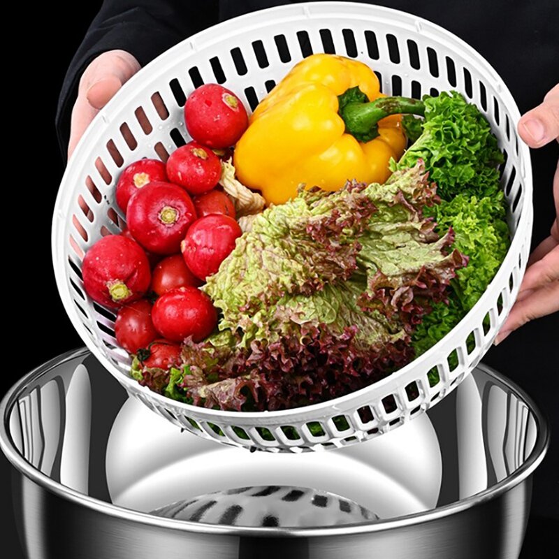 Frutas vegetais secador de salada spinner alface spinner armazenamento máquina secagem útil ferramentas cozinha desidratador vegetal