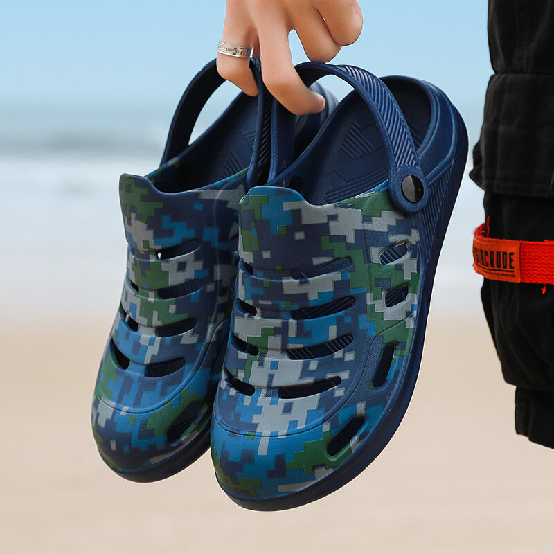 2022 pantofole estive uomo scava fuori infradito da spiaggia traspirante Unisex Casual Slip-on appartamenti sandali scarpe da uomo taglia 45 Zapatos