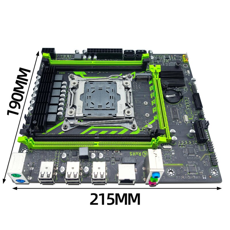 X99-8D4 ZSUS 마더보드 세트 키트, 인텔 LGA2011-3 제온 E5 2630 V4 CPU DDR4 16GB (1*16GB) 2133MHZ RAM 메모리 NVME M.2 SATA 포함