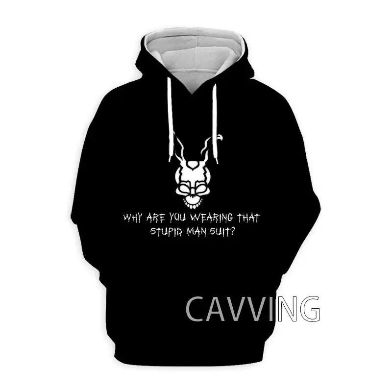 Neue Mode Donnie Darko 3d gedruckt Streetwear Hoodies Sweatshirt Mode Hoody Kapuze Langarm Pullover Tops für Frauen/Männer