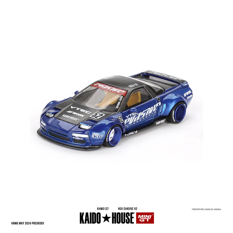PreSale MINIGT KHMG137 1:64 NSX Evasive V2 Openable Hood Diecast Diorama Car Model kaido House