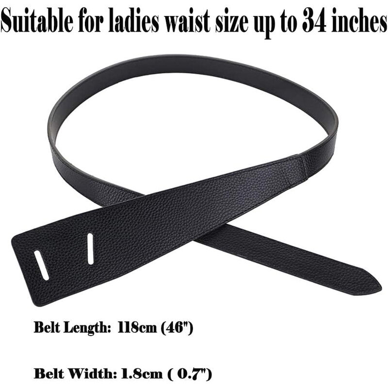Ladies Women Belt Light Luxury Personality Adjustable Leather Dress Belts Skinny Thin Women Waist Belts Strap Decorative Knotted