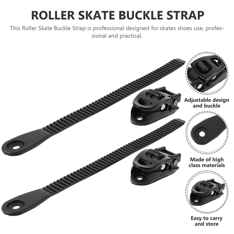 2 Sets Shoe Laces Portable Buckle Strap Roller Skate Accessories Skating Straps Speed Skates Pvc Supplies Professional