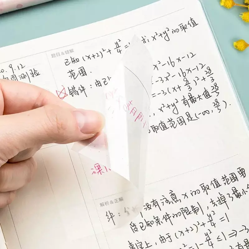 Lettura di Note adesive trasparenti con adesivi per ritagli carta adesiva semplice e di alto valore per cancelleria per ufficio per studenti