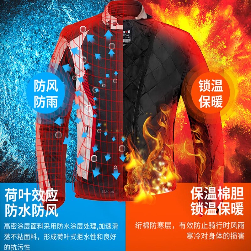Jaqueta masculina inverno malha respirável motocicleta jaqueta verão wear-resistant motocross ciclismo jaqueta de proteção anti-gota