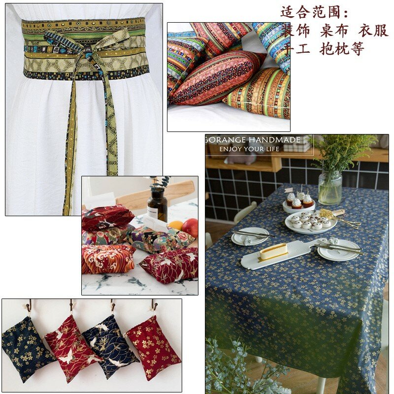 Bawełniana tkanina brązująca w stylu etnicznym Yunnan Lijiang Bar Retro obrus i zasłona artystyczna odzież