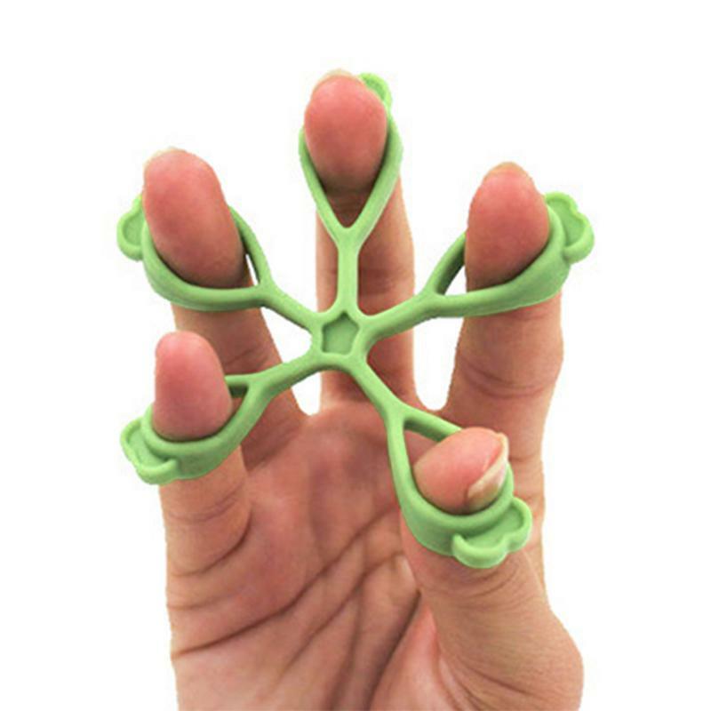 Silicone Grip Device Finger Exercise Stretcher Hand Grip Trainer Rehabilitation Training Finger Workout Flower-shaped Men Women