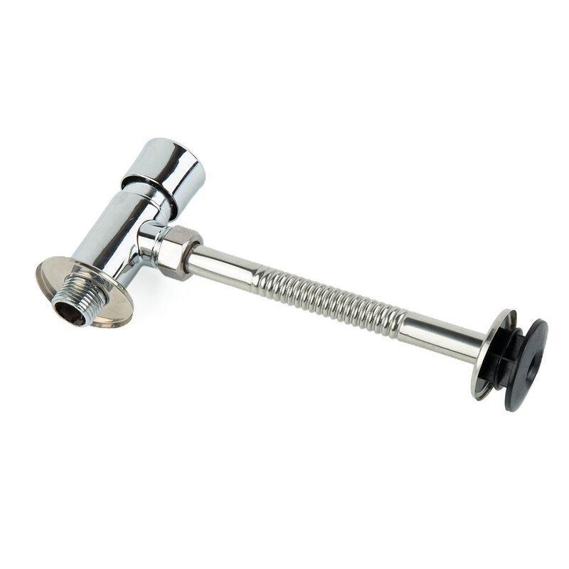Urinal Pressure Flush Toilet Urinal Alloy Urinal Flush Valve DN15 Suitable For Families Offices And Hotels Silver