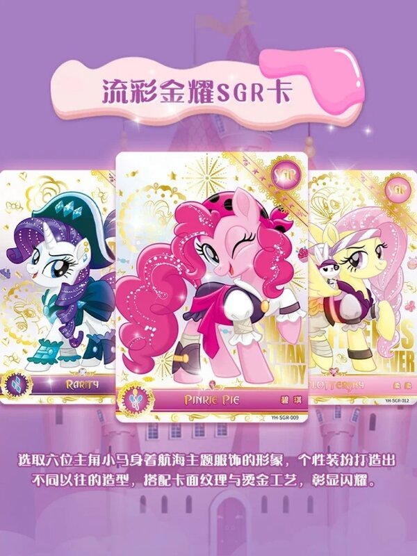 KAyou-Genuine My Little Pony Card, Festa fofa e engraçada, Cartão Eterno da Amizade, Pacote Huiyue, Cartões de Coleção SGR Raros, Cartões de Princesa