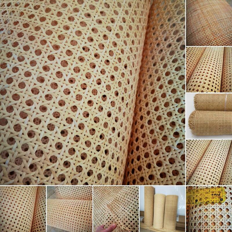 Correas de bastón Natural de 20-70CM de largo, 40-55CM de ancho, rollo de ratán Real de Indonesia, decoración de pared, Material de reparación de muebles