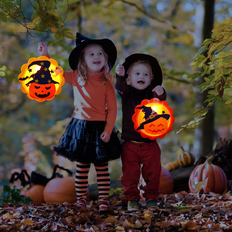 Halloween DIY Dekorasi Anak-anak Lampu Labu Halloween Ember Kerajinan Kit Dalam Luar Ruangan Pesta Halloween Nikmat Hadiah Sempurna Baru