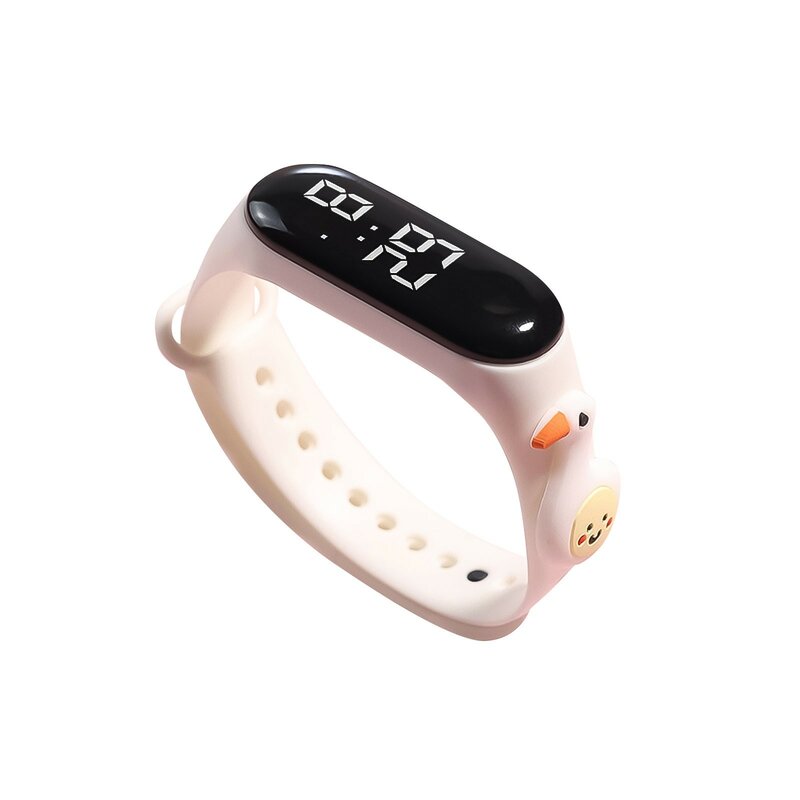 Dziecięcy śliczny sportowy zegarek cyfrowy zegarek inteligentny wodoodporny zegarek ciśnienie krwi pulsometr krokomierz zdrowie Sport Monitor