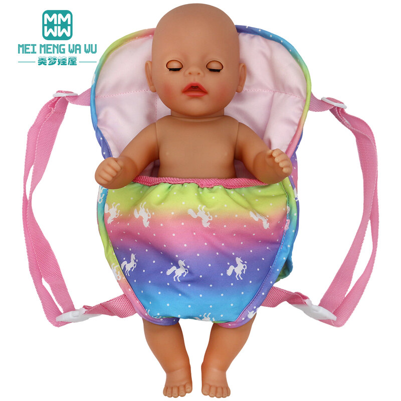 Аксессуары для кукол для новорожденных 15-17 дюймов, рюкзак, полотенце для сиденья, одеяло, игрушка, подгузник, сумка для детских трусиков