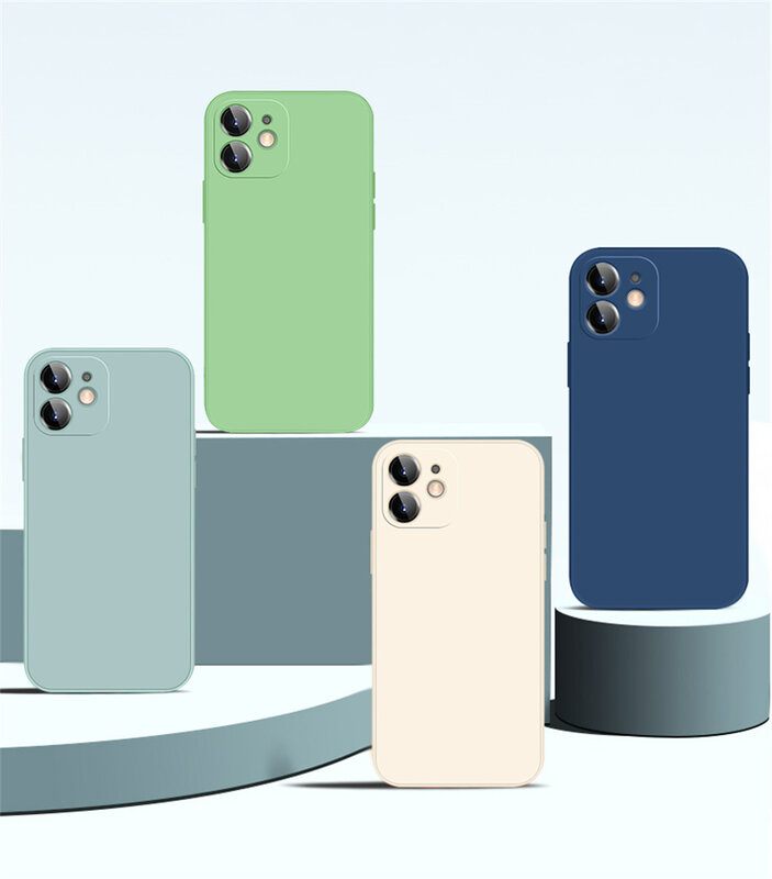 Роскошный противоударный чехол из жидкого силикона для iPhone 11 12 13 14 15 Pro Max7 8 iphone 15 X XS XR Max Mini, мягкий чехол-накладка