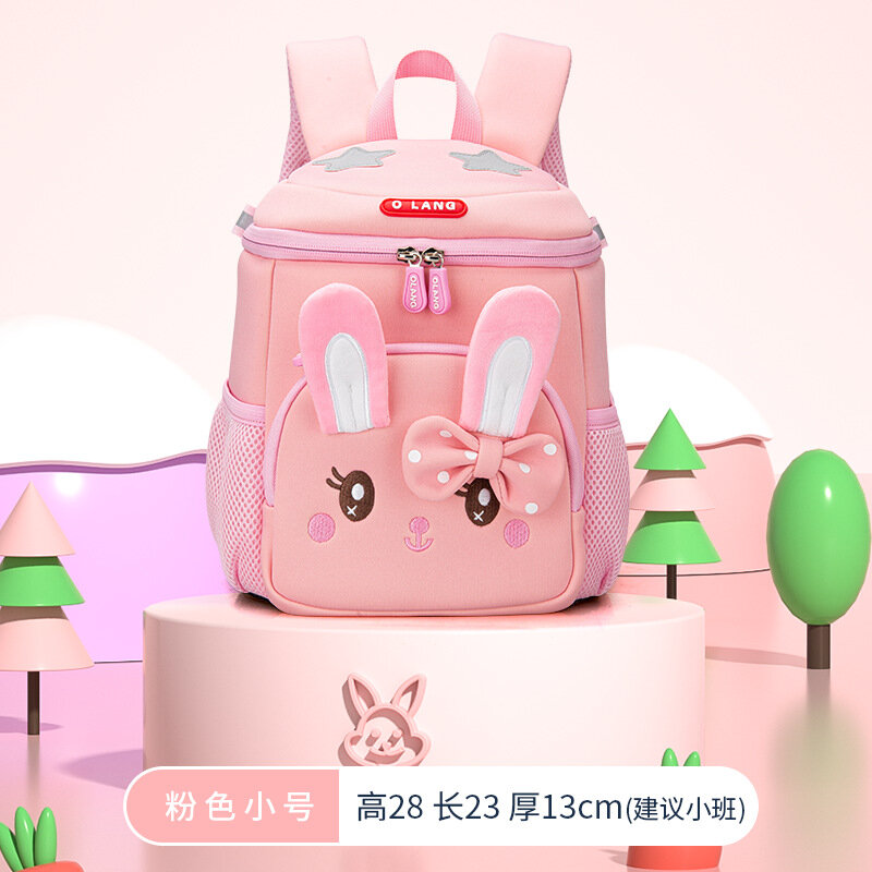 Mochilas escolares con dibujos de conejos para niñas y niños, mochila impermeable ultraligera de viaje, 2023