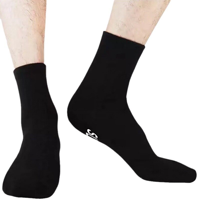 Creative anti-slip dotted floor socks with English letters on the soles of feet