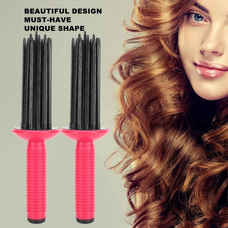 Innovative Comb Round Does Not Hurt Hair Fluffy Curling Make Up Brush Roller Roll Comb Hairdressing Tool