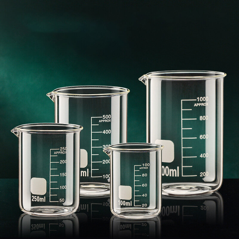 YWDL Large Capacity High Borosilicate Glass Measuring Cup Transparent Graduated Cup Heat-Resistant Multifunctional Beaker