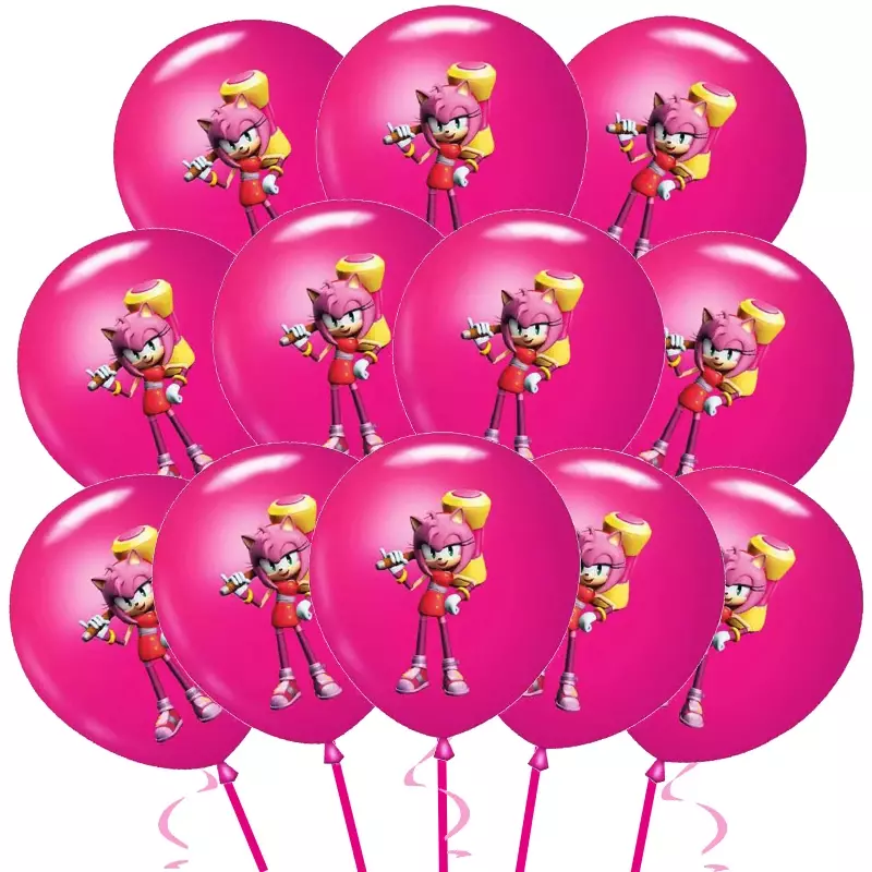 Conjunto de globos de látex de Sonic the Hedgehog para niños, decoraciones de cumpleaños, decoración de Baby Shower, regalos