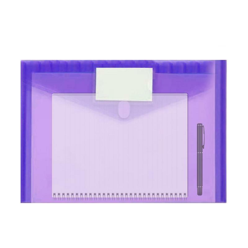 Folder untuk dokumen organizer dokumen ukuran A4 dengan tombol jepret peralatan alat tulis dokumen desain dokumen tahan air kantor