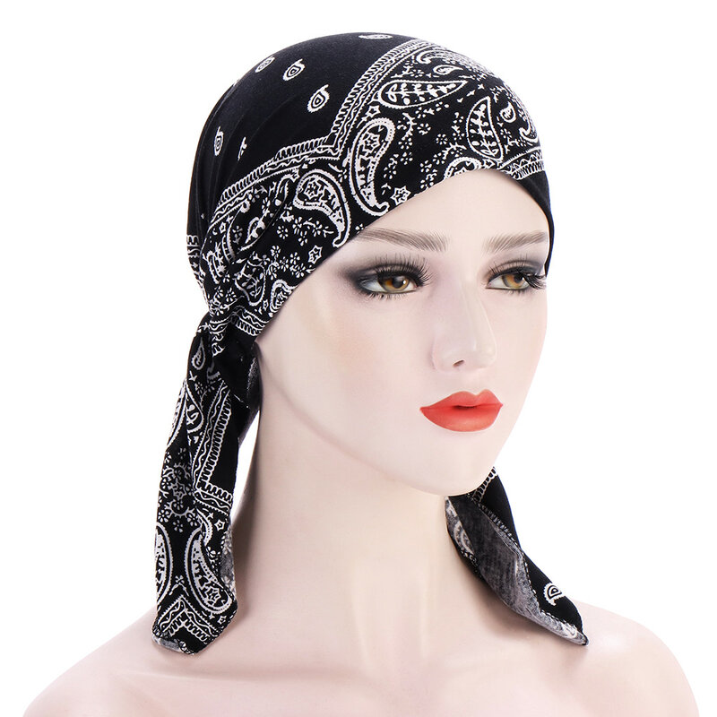 Muzułmanki wewnętrzna czapka Hijabs Arab Wrap szalik na głowę Turban Bonnet gotowy do noszenia hidżab Femme Underscarf czapki Turbante