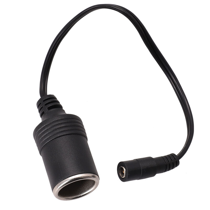 1pcs 12V-Female Car Cigare Lighter Socket Plug Connector Charger Cable Adapter DC5.5 Black 19cm-Long Cable For 12V/24V 5A Power
