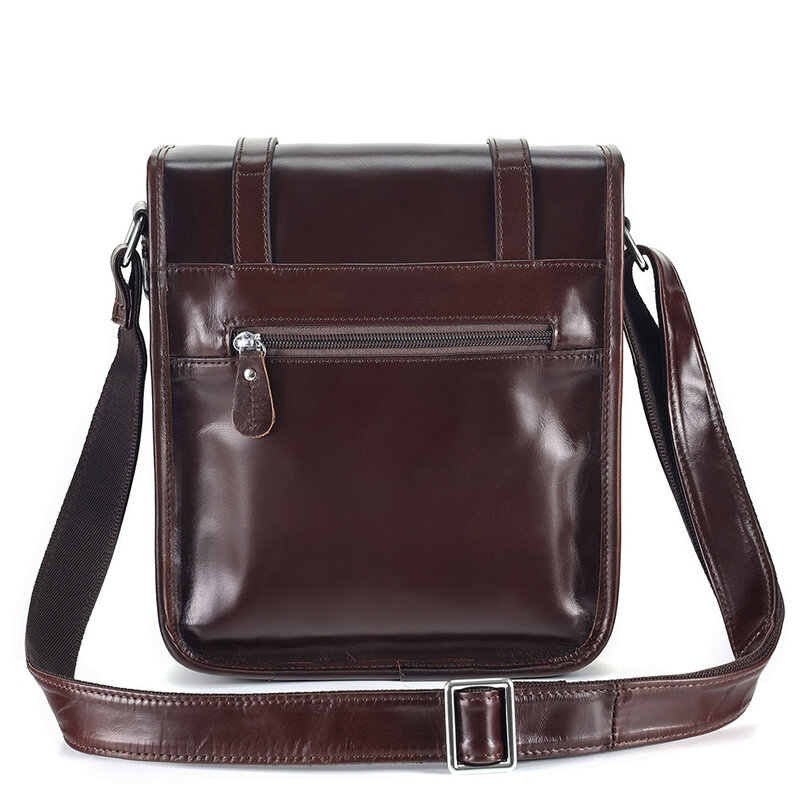 Genuine Leather Shoulder Bag for Men Luxury Oil Wax Crossbody Bags Casual Small Messenger Travel Work Business