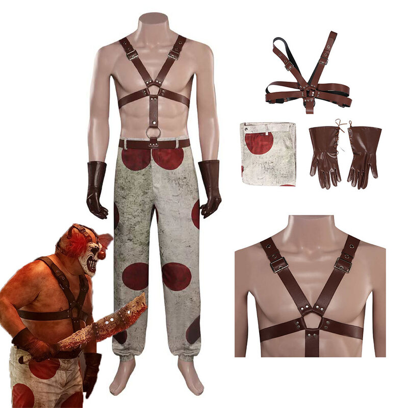 Disfraz retorcido de Metal para hombre y niño, traje con guantes y cinturón, traje de juego de rol, disfraz de Halloween