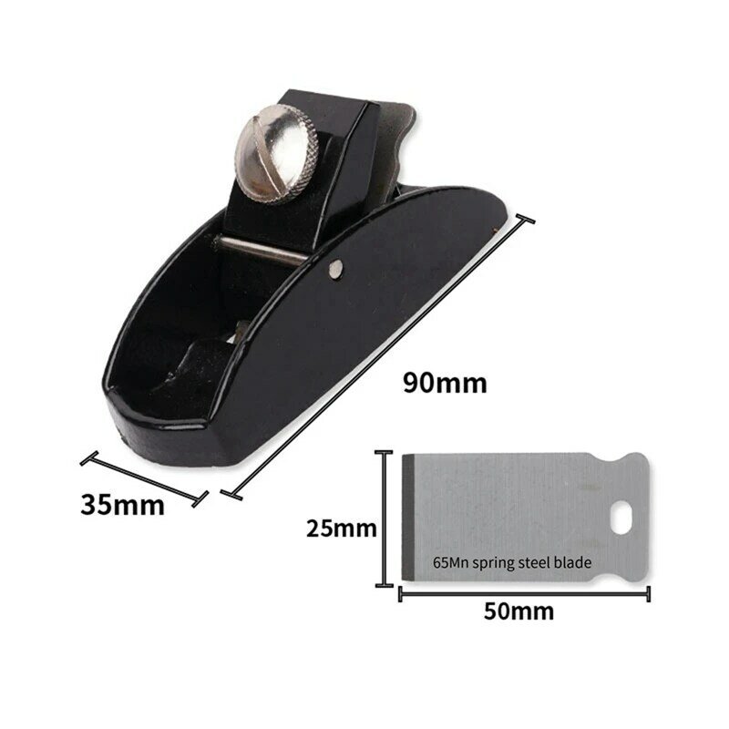 Mini cepilladora corta de Metal, recortadora de chaflán, cepilladora pequeña de mano de empuje, bricolaje, negro, 1 Juego