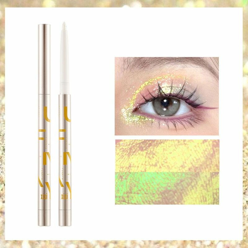 Penna per Eyeliner lucida ad asciugatura rapida Smooth Shimmer Glitter Highlight Eye Shadow Pencil Eyeliner con paillettes antisudore impermeabile