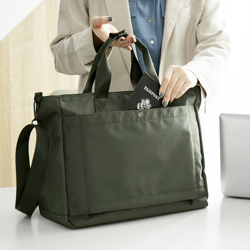Modna torba na laptopa 14-calowa wodoodporna torba na notebooka dla Macbook Air Pro 13 15 torba na ramię na ramię