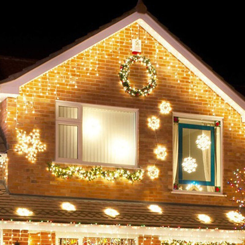 Guirxiété lumineuse solaire à LED pour restaurant extérieur, festival, Noël, nickel é