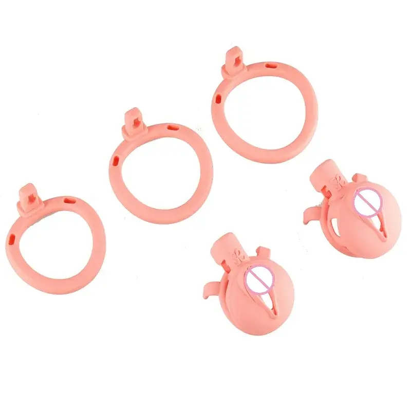 2024 New 3D Printed 성인용품 Chastity Cages Abstinence Bondage Penis Cage Mimics Female Pussy with 3 Size Cock Ring Adult Sex Toys18