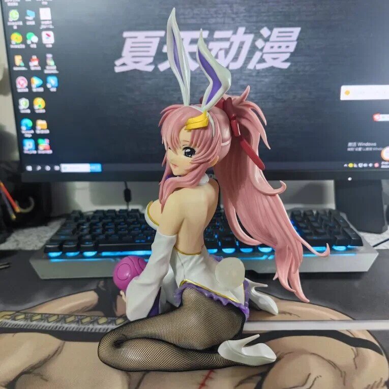 Anime SEED Compleding Eing Figure, Lacus, Clyne, Bunny Ver, Action Figure, Auckland Sexy Girl Figure, Collection Model Butter Toy, 30cm