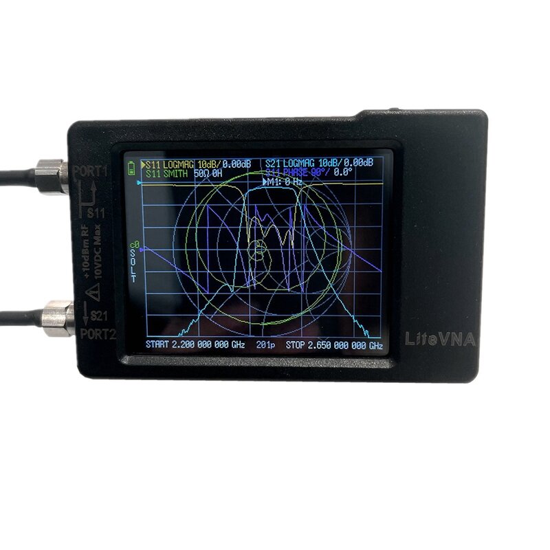 LiteVNA penganalisa antena portabel, Analyzer antena portabel 6Ghz VNA 2.8 inci LCDHF VHF UHF jaringan vektor UV pendek dengan baterai