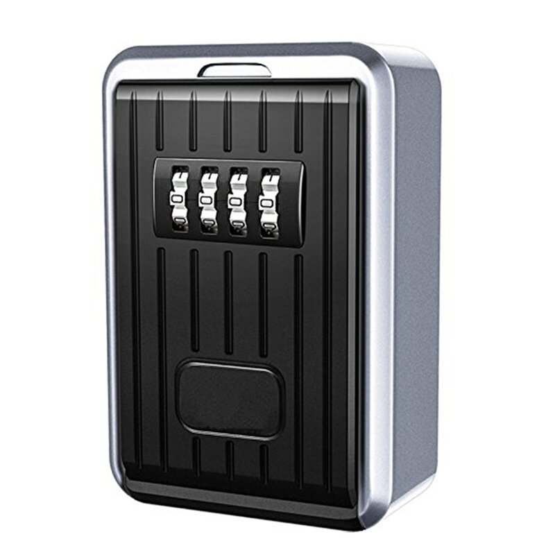 4X kotak kunci 4 Digit kombinasi kotak tahan air aluminium Aloi tahan cuaca Key Hider