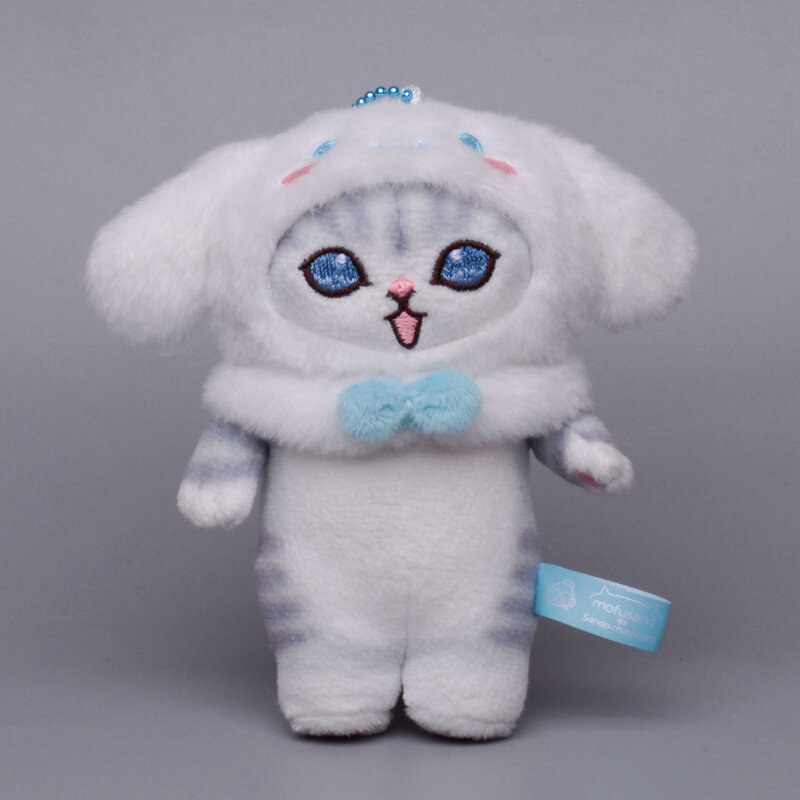 Seri kucing hiu Sanrio Kuromi Hello Kitty My Melody Cinnamoroll mainan kucing mewah tas liontin Dekorasi hadiah natal gantungan kunci