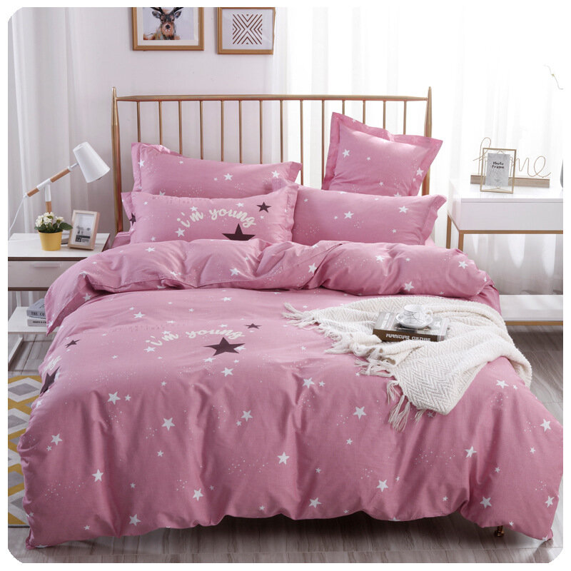 Conjunto de cama de algodão puro para crianças, única colcha, cama para meninos, solteiro