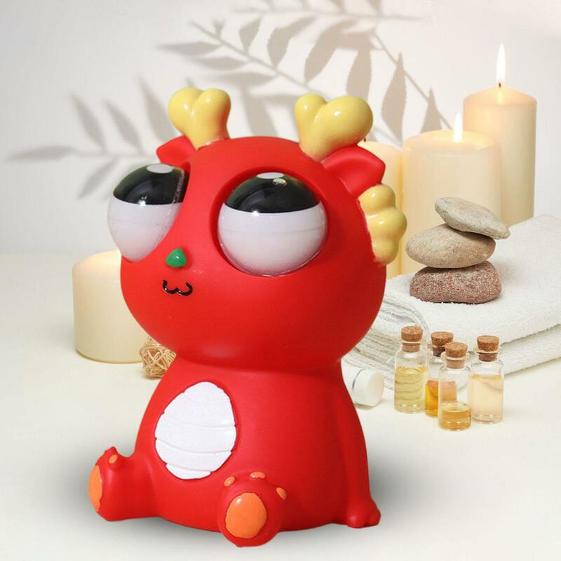 Divertido juguete de pellizco de dragón con ojos Popping Out para niños, niñas, adultos, relleno de cesta