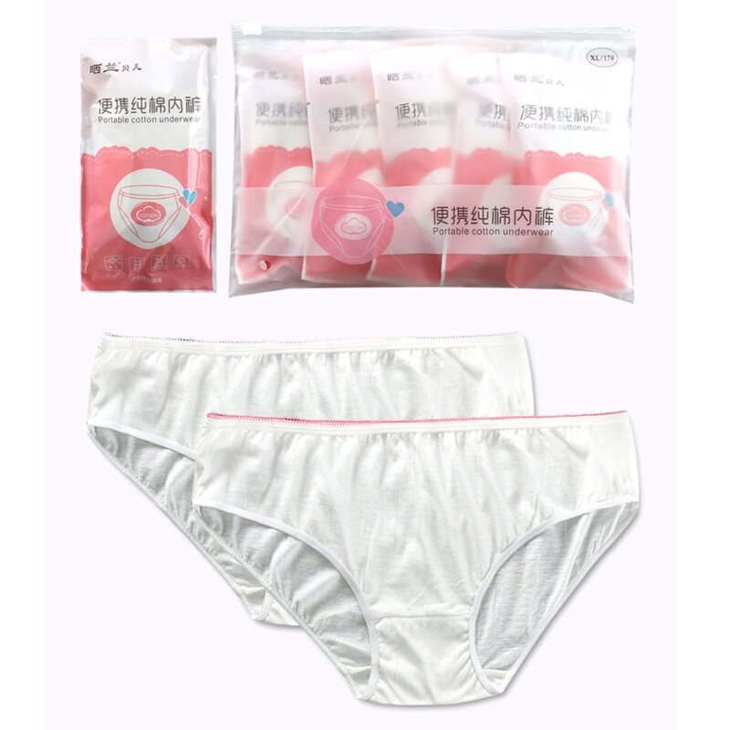 Disposable Panties M/L/X/XL/2XL/3XL 5Pcs Pregnant Women Outdoor Traveling After Washing Underwear Accessory Present P31B