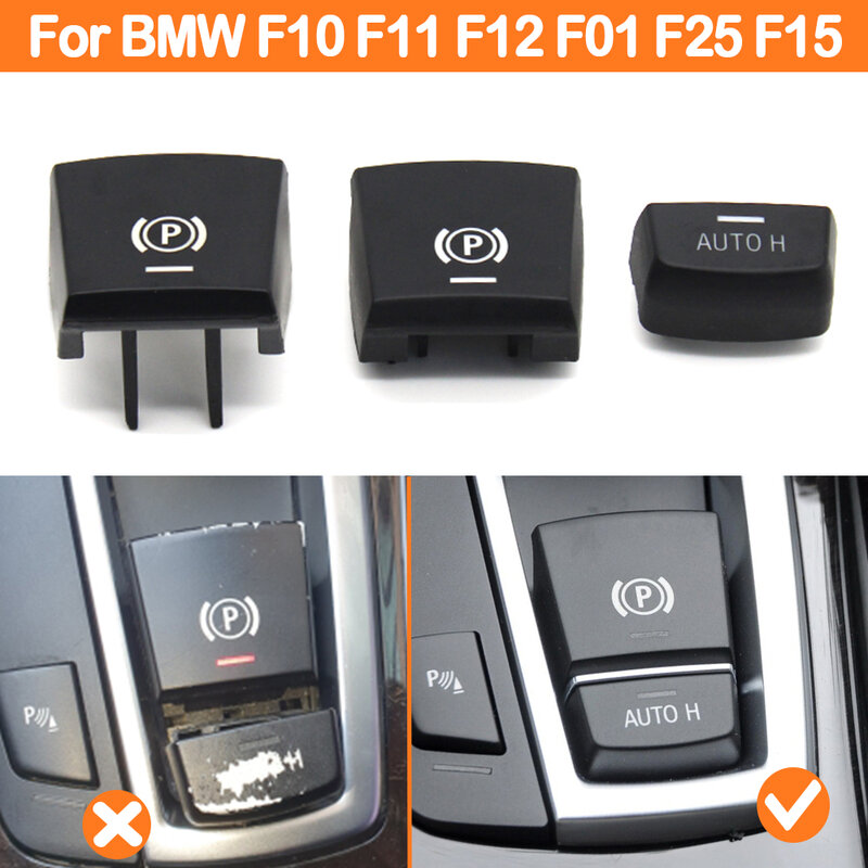 Interruptor de freno de estacionamiento electrónico, tapa de botón H para BMW 5, 6, 7, X3, X4, X5, X6, F Series F01, F02, F10, F12, F15, F16, F25, F26