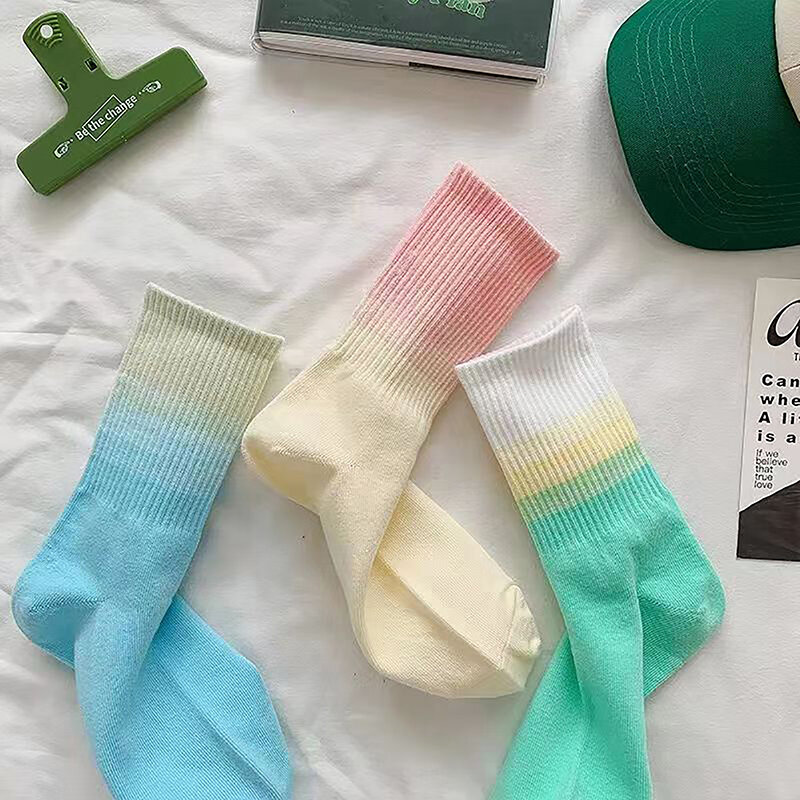 Gradually Changing Socks Women's Mid-Tube Sweet Cute Socks Trendy Breathable Socks