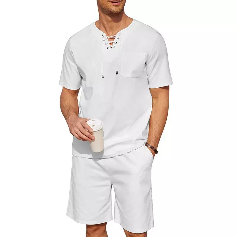 남성용 스트리트 프린팅 티셔츠 세트, 트렌디한 여름 반팔 캐주얼 패션 세트, 2024