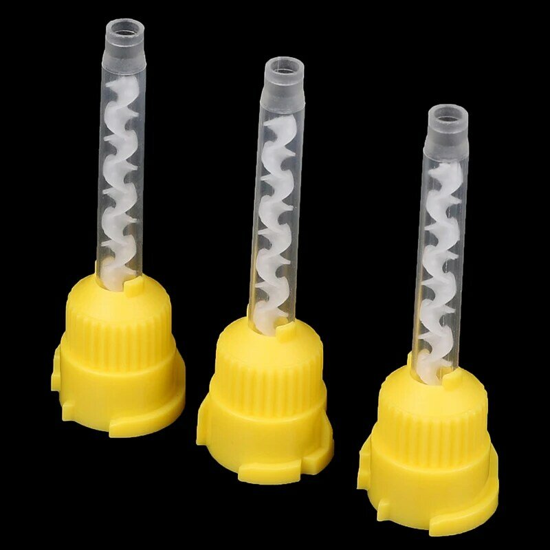 50/100Pcs Dental Materials Dentistry Silicone Rubber Conveying Mixing Head Disposable Impression Nozzles Mixing Tips Mixing Tube