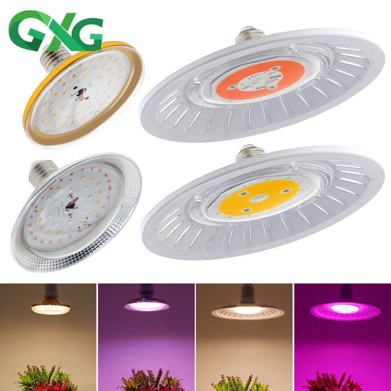 Plyto-Lámpara LED de espectro completo para plantas de interior, lámpara COB de 220V, 8W, 24W, 28W, 36W, para invernadero, plántulas, E27