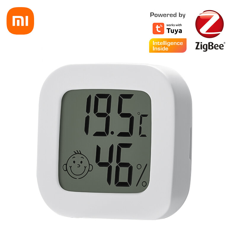 جهاز استشعار درجة الحرارة والرطوبة من xioma-Tuya Zigbee ، مستشعر صغير للثلاجة ، شاشة رقمية LCD ، ميزان حرارة ، مقياس رطوبة ، رقمي