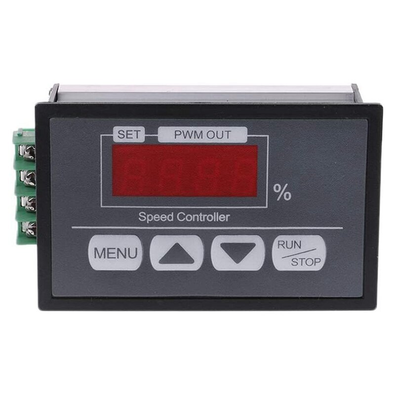 DC Motor Speed Controller com Painel Display Digital, Botão Governador, 2X, 6-60V, Pwm