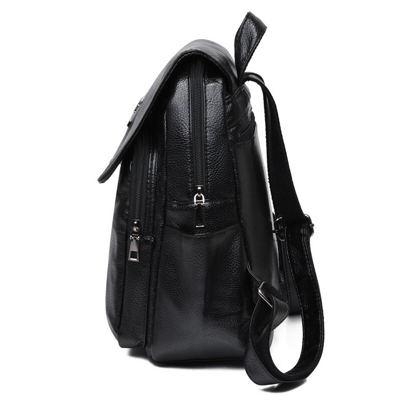 Женская сумка через плечо, модный простой рюкзак из мягкой кожи, вместительная удобная женская сумка, новинка 2022