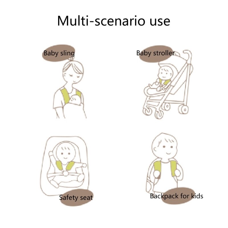 Copricintura sicurezza per bambini Fodera per cuscino per cintura sicurezza per neonato Seggiolino per auto per collo per